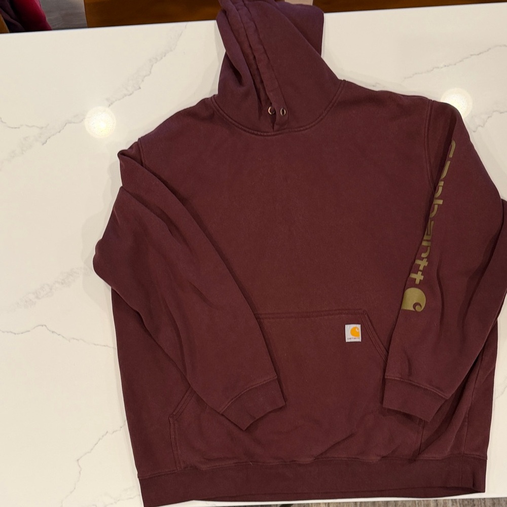 Carhartt Men's Burgundy Hoodie